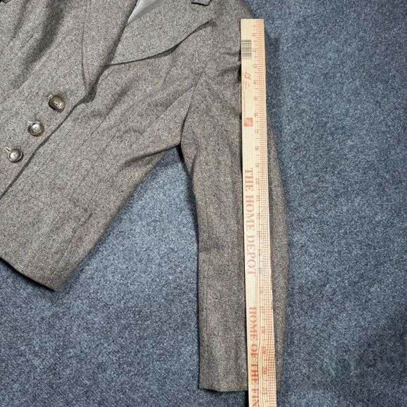 Ann Taylor Women’s Size 4 Petites Wool Brown Tweed 3 Button Blazer Jacket 4P - Picture 7 of 7